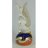 Royal Crown Derby paperweight Spirit of Peace Dove, limited edition for Wheelers with gold stopper,