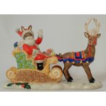 Royal Doulton Bunnykins Tableau figure Dashing through the snow DB422, limited edition