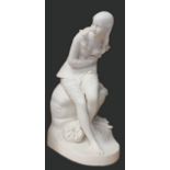 Minton Parian figure Dorothea  by John Bell, height 36cm (small chip to base and slippers)