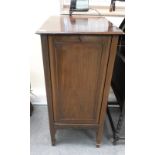 Panel sided record cabinet with single door to front