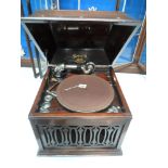 Mahogany Sonara table top gramophone