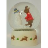 Royal Doulton Bunnykins Snow globe Footprints in the Snow DBGW13