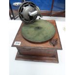 Oak Dinkie table top gramophone