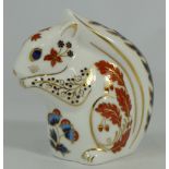 Royal Crown Derby paperweight Squirrel, gold stopper, boxed