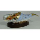 Royal Crown Derby paperweight Oceanic Whale,