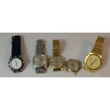 A collection of vintage wristwatches to include Mudu, Sekonda, Accurist, Rotary and Lacoste  (5)