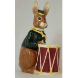 Royal Doulton Bunnykins moneybox as seated Bunny with drum, (yellow drum straps)