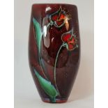 Anita Harris studio pottery vase with tulips design height 24cm