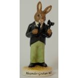 Royal Doulton Bunnykins figure Alexander Graham Bell DB436, UK limited edition from the Inventors