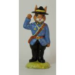 Royal Doulton prototype Bunnykins figure Sargent Mountie in blue colour way ,with Not produced for
