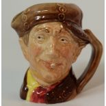 Royal Doulton small character jug pearly boy with  brown buttons