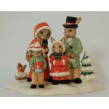 Royal Doulton Bunnykins Tableau figure Merry Christmas DB194 , limited edition