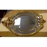 Reproduction rococo mirror in gold 104 x 60cm