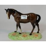 Beswick mare & foal on grassy base 953 ( chestnut foal detached)