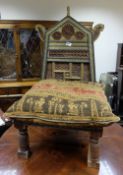 Reproduction brass and carved wood oriental style decorative chair
