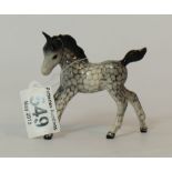 Beswick foal gambolling left 996 in later heavy dapple grey colour ( not done on factory)