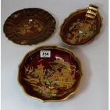 Carlton Ware Rouge Royale Pagoda Bowl (chip to edge) ,