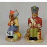 Royal Doulton Bunnykins Toby jugs Partytime D7160 and Toy Soldier ,