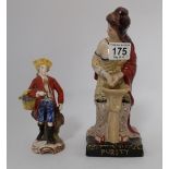 A Reproduction Staffordshire Figure Purity and a Small Unmarked Goebel Figure (2)