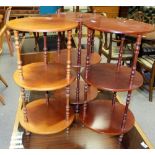 Three reproduction  3 tier whatnots tallest 75cm tall (3)