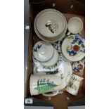 A collection of Jane & Stephen Baughan Ducks Kitchen ware, Spode Christmas tree platter,