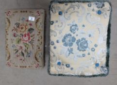 Needlepoint stool with queen anne feet and similar one  (2)