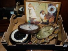 A collection of 20th century wall and mantle clocks (5)