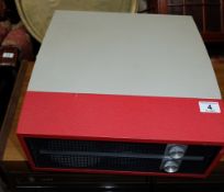 Fidelity record player in a red vinyl case in good condition