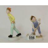 Royal Worcester figures Tuesday Boy and Saturday boy (2)