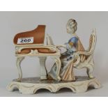 Dreseden porcelain figure of Lady playing the Grand Piano,