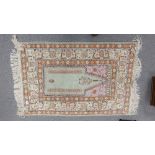 Turkish 'Kayseri' wool/silk rug 127cm x 92 cm
