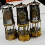 Eccles Miners lamps 2 x type S L and type 6 safety lamp  (3)