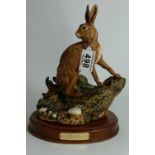 Royal Doulton model of Hare DA6 on wood base