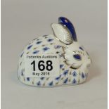 Royal Crown Derby Rabbit with gold stopper (boxed)