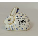 Royal Crown Derby Paperweight Rabbit,