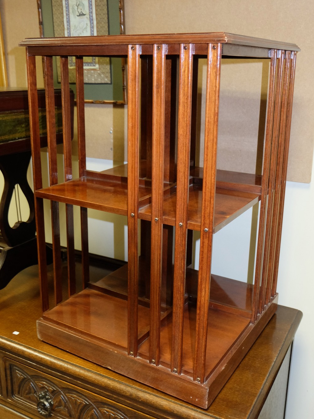 Reproduction revolving bookcase