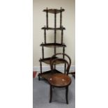 Reproduction Five tier Wotnot and Childs Bentwood Chair (2)