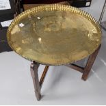 Brass topped collectable table