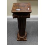 Carved mahogany torcher height 70cm