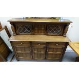 Oak Linenfold Court Cupboard