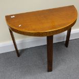 Light Oak Semi circular hall table