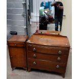 1930's Oak Dressing Table And Bedside Cabinet (2)