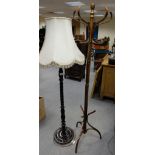 Mahogany Victorain Style Lampstand And Another Similar (2)