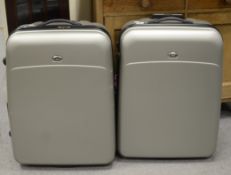 A large pair of R Zone plastic suitcases (2)
