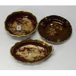 Carlton Ware Rouge Royale Pagoda Bowl (chip to edge) ,