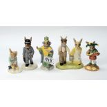 Royal Doulton Bunnykins figures Businessman DB203 (cert), Jack and Jill DB222 (seconds),