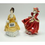 Royal Doulton Ladies Top of the HillHN1834 and Corralie HN2307