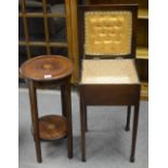 Two small occasional Mahogany tables one of which is inlaid