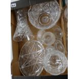 A collection of larger quality glassware including bowls, vases,