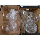 Collection of quality cut glass crystal items to include vases, decanters,